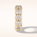 8.46 Oval Shaped Moissanite Full Eternity Wedding Band