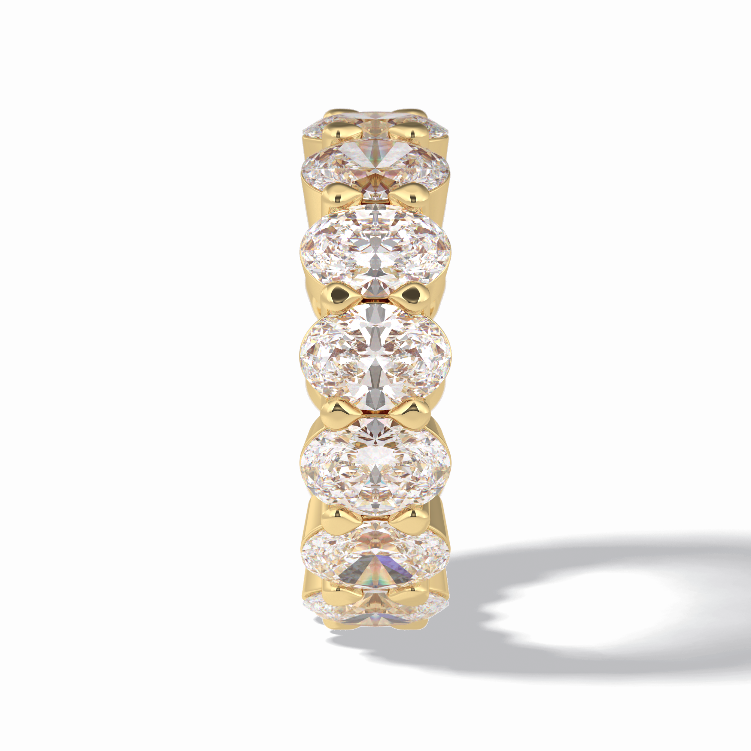 8.64 TCW Oval Shape Full Eternity Wedding Band 11