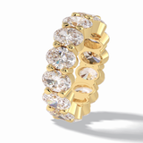 8.64 TCW Oval Shape Full Eternity Wedding Band 13