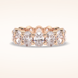 8.46 Oval Shaped Moissanite Full Eternity Wedding Band