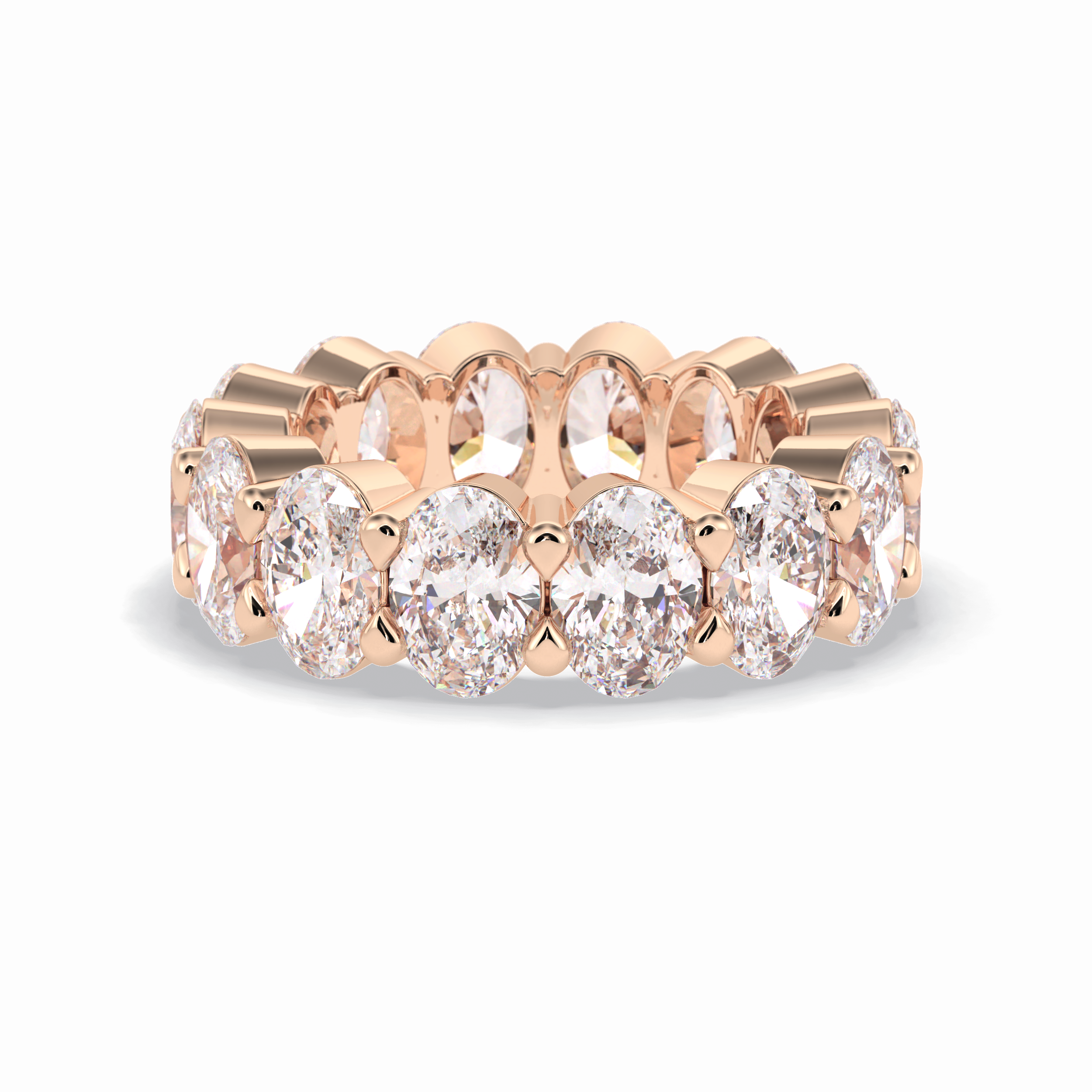 8.64 TCW Oval Shape Full Eternity Wedding Band 17