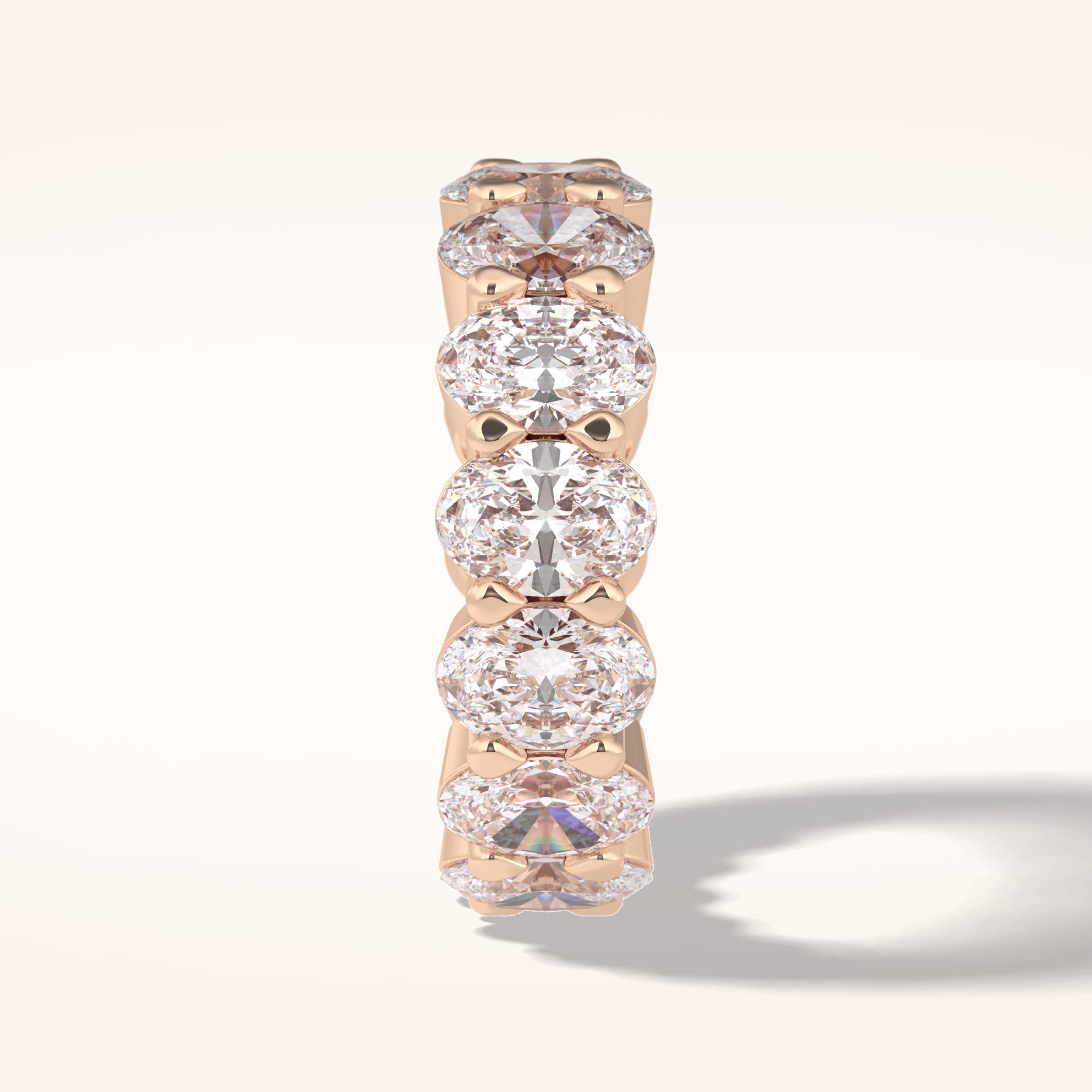 8.46 Oval Shaped Moissanite Full Eternity Wedding Band