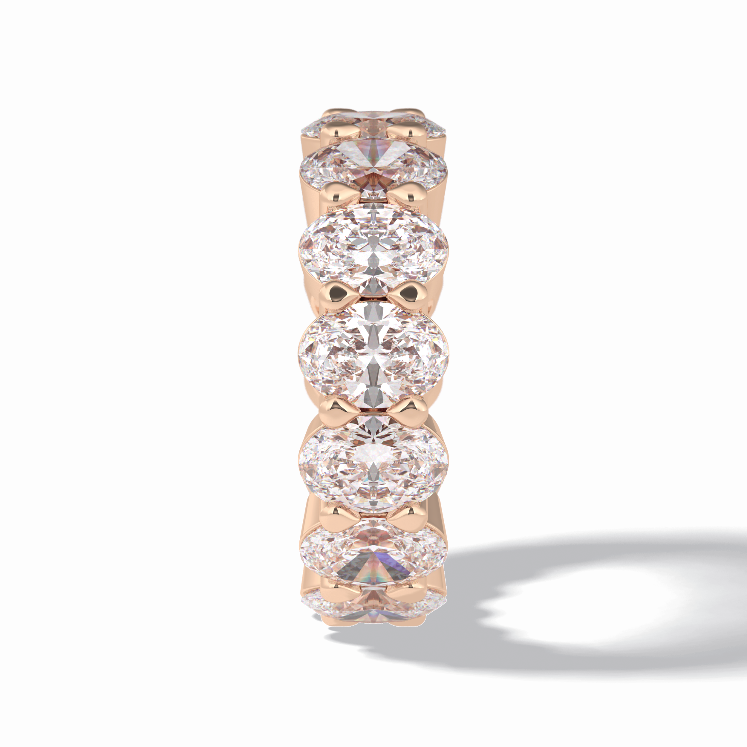 8.64 TCW Oval Shape Full Eternity Wedding Band 18