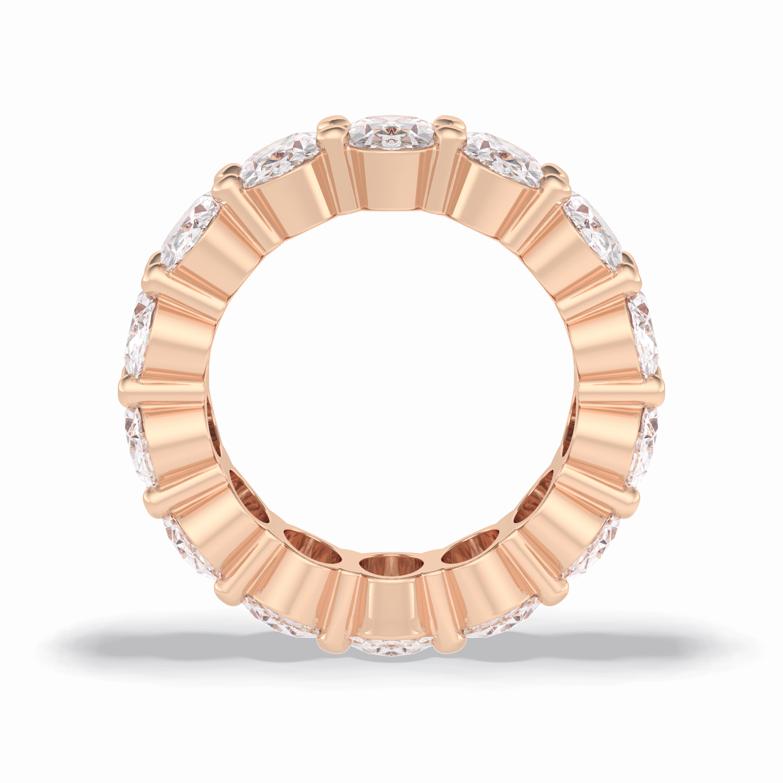 8.64 TCW Oval Shape Full Eternity Wedding Band 21