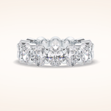 8.46 Oval Shaped Moissanite Full Eternity Wedding Band