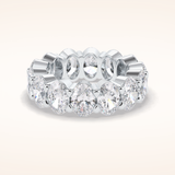 8.46 Oval Shaped Moissanite Full Eternity Wedding Band