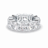 8.64 TCW Oval Shape Full Eternity Wedding Band 7