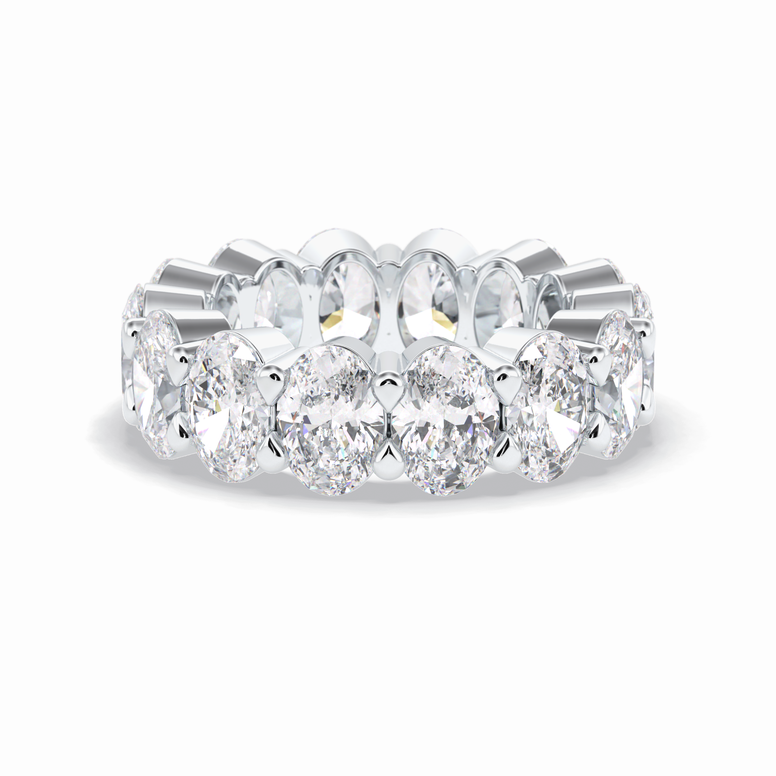 8.64 TCW Oval Shape Full Eternity Wedding Band 4