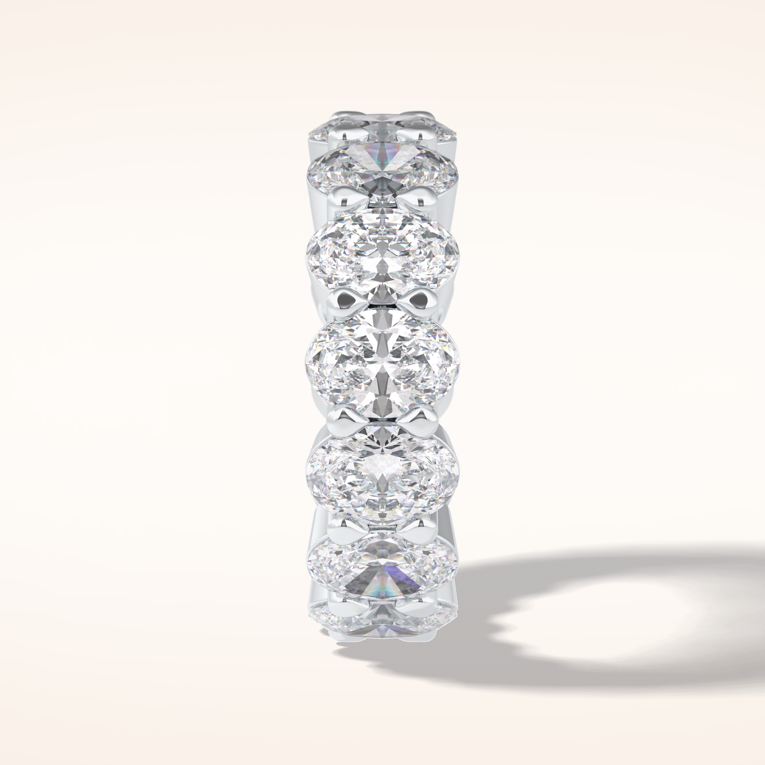 8.46 Oval Shaped Moissanite Full Eternity Wedding Band