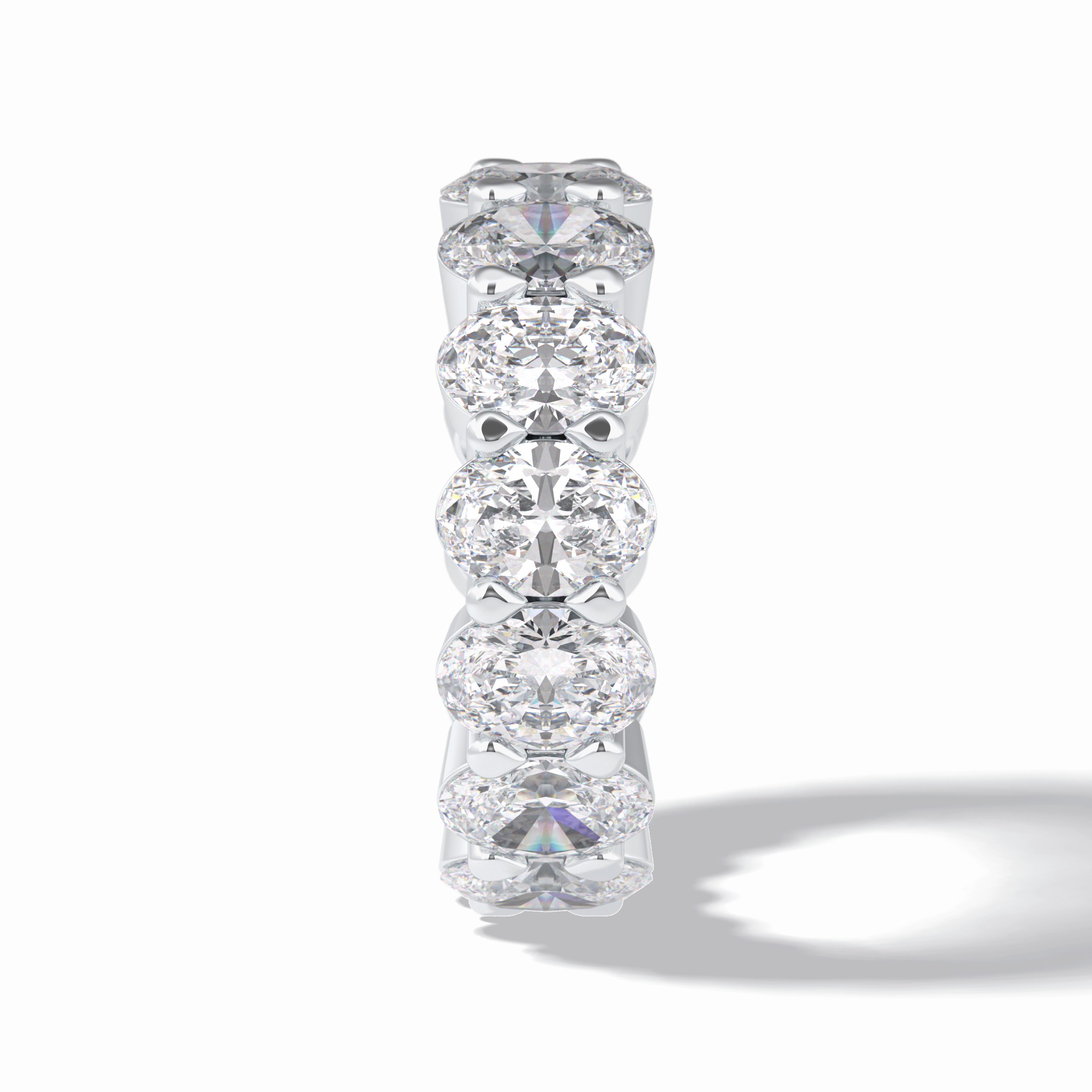 8.64 TCW Oval Shape Full Eternity Wedding Band 5