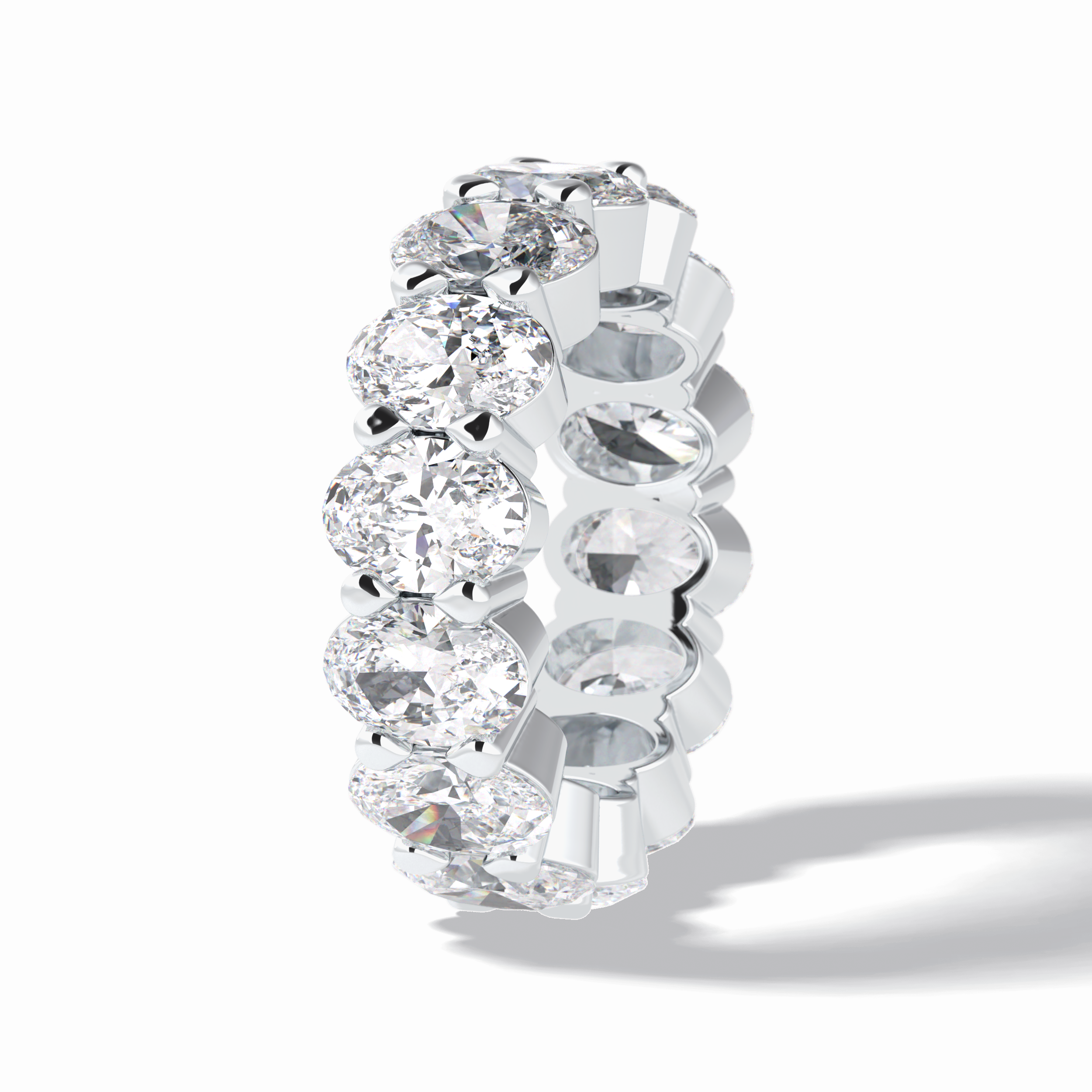 8.64 TCW Oval Shape Full Eternity Wedding Band 6