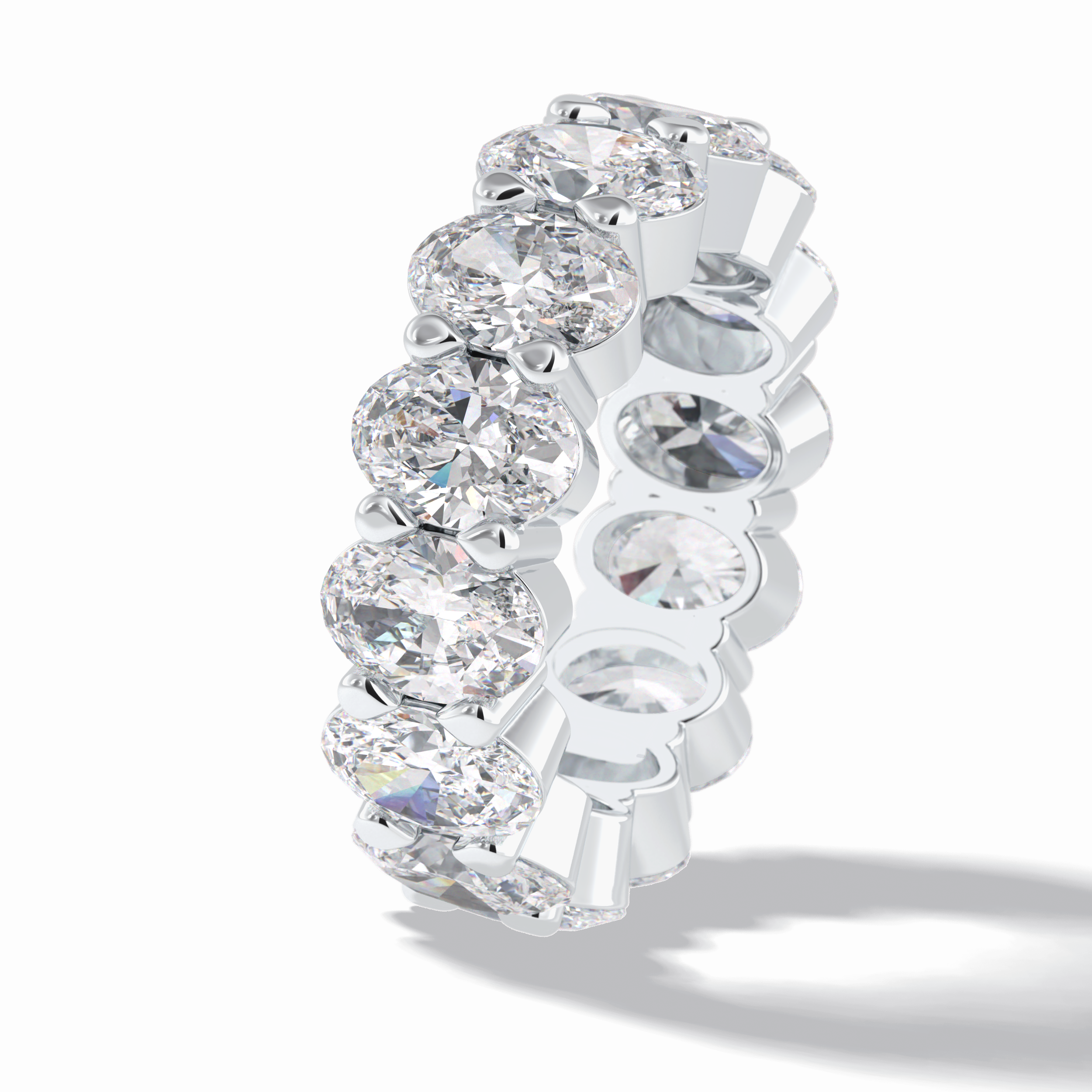 8.64 TCW Oval Shape Full Eternity Wedding Band 3