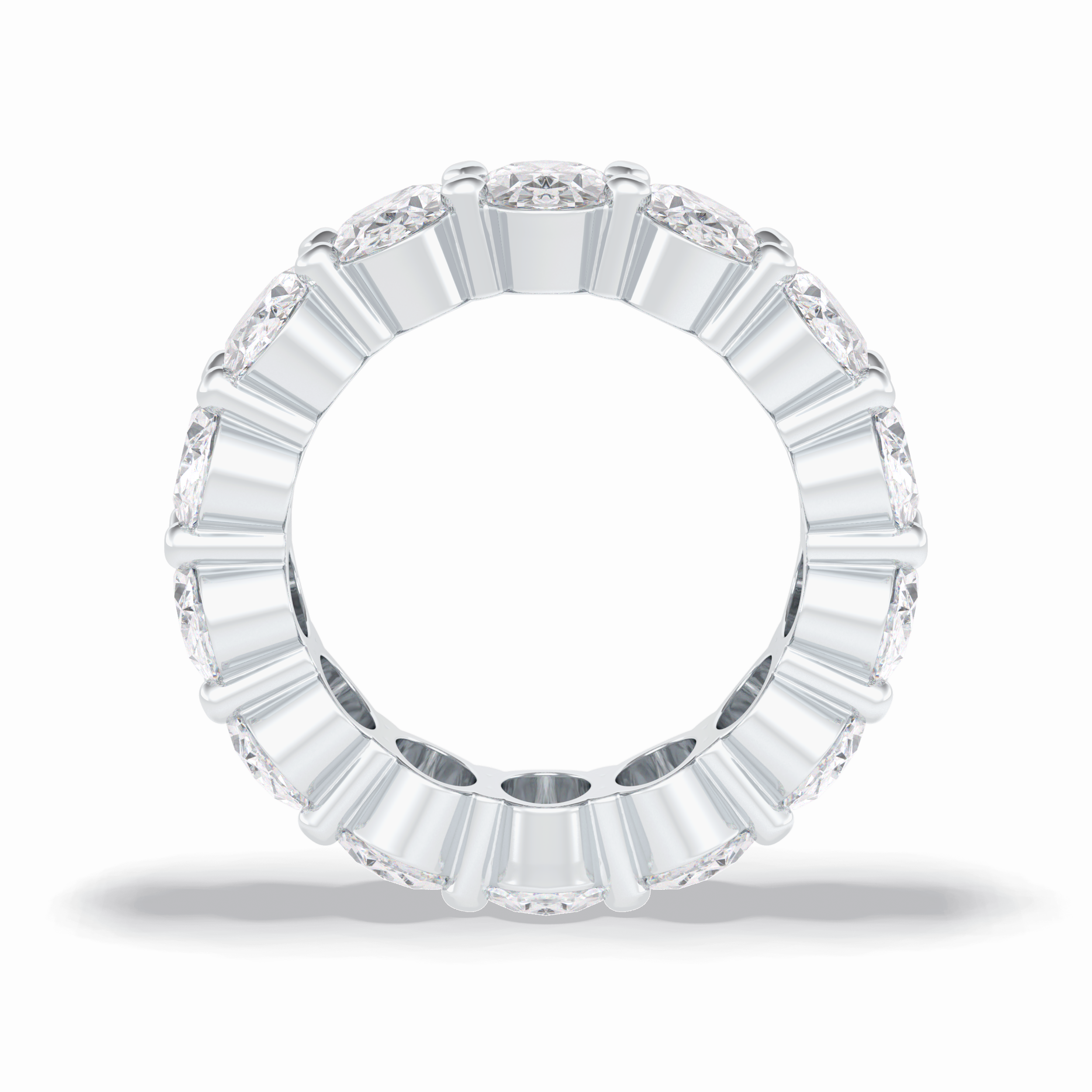 8.64 TCW Oval Shape Full Eternity Wedding Band 2