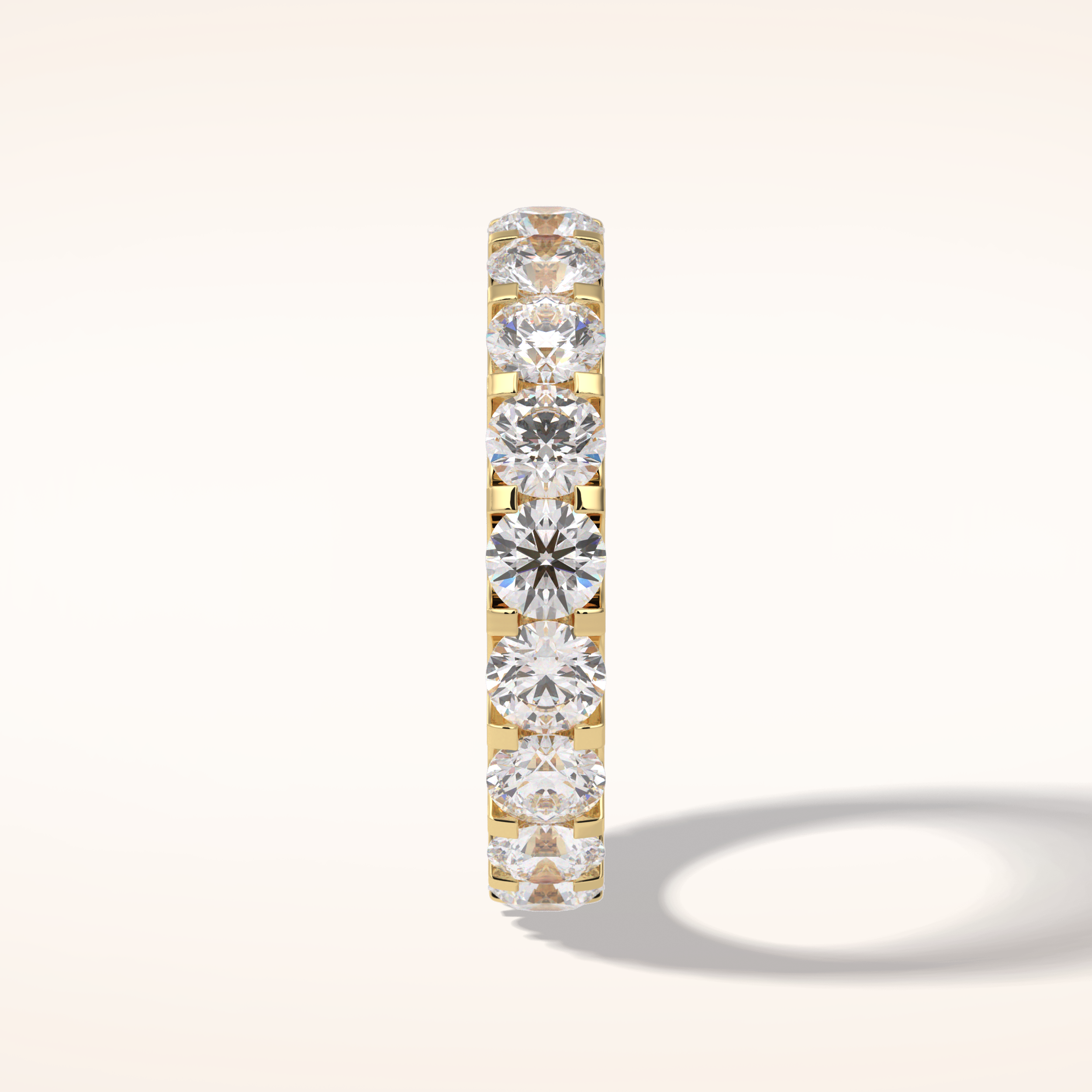 3.03 Round Shaped Moissanite Full Eternity Wedding Band