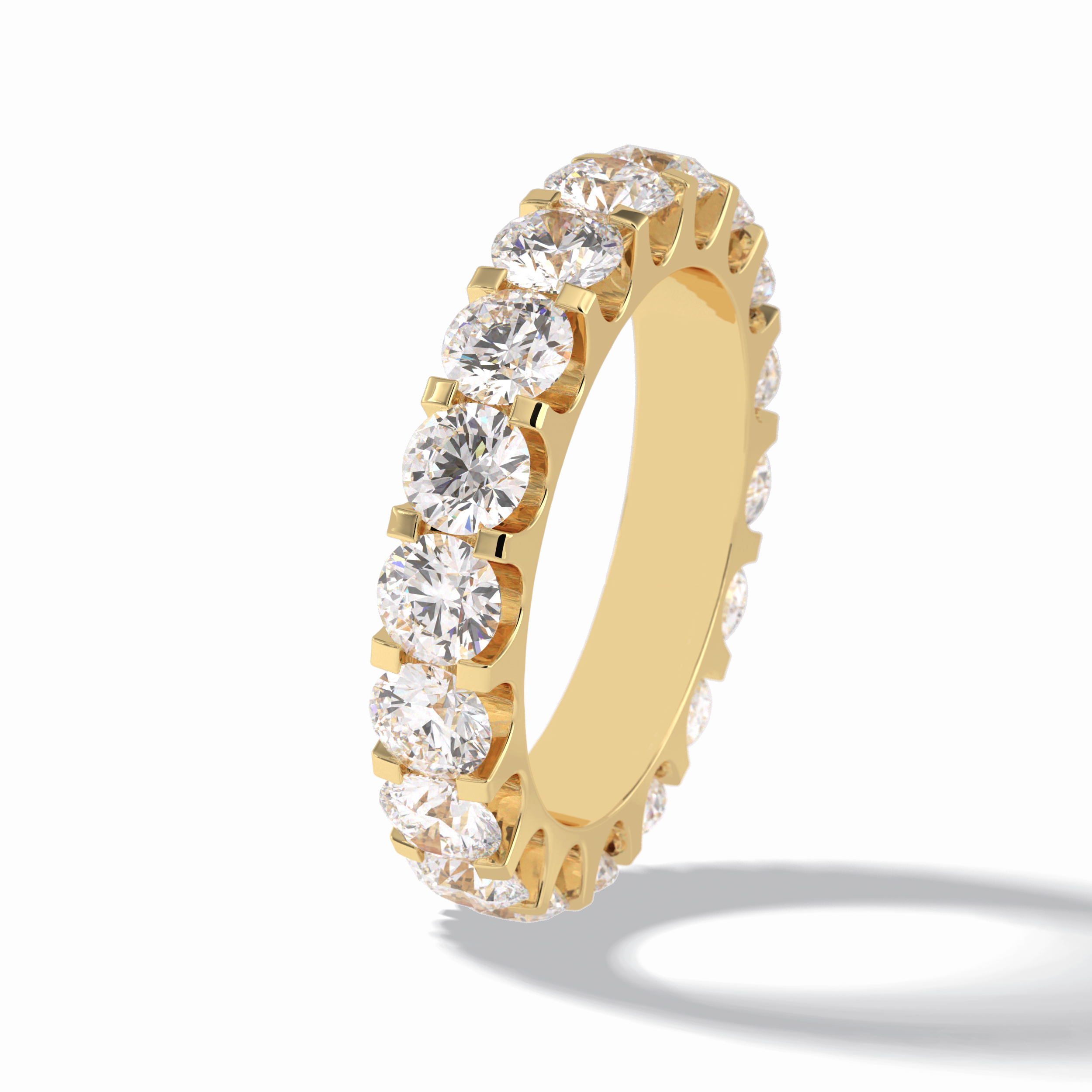 3.03 TCW Round Shape Full Eternity Wedding Band 13