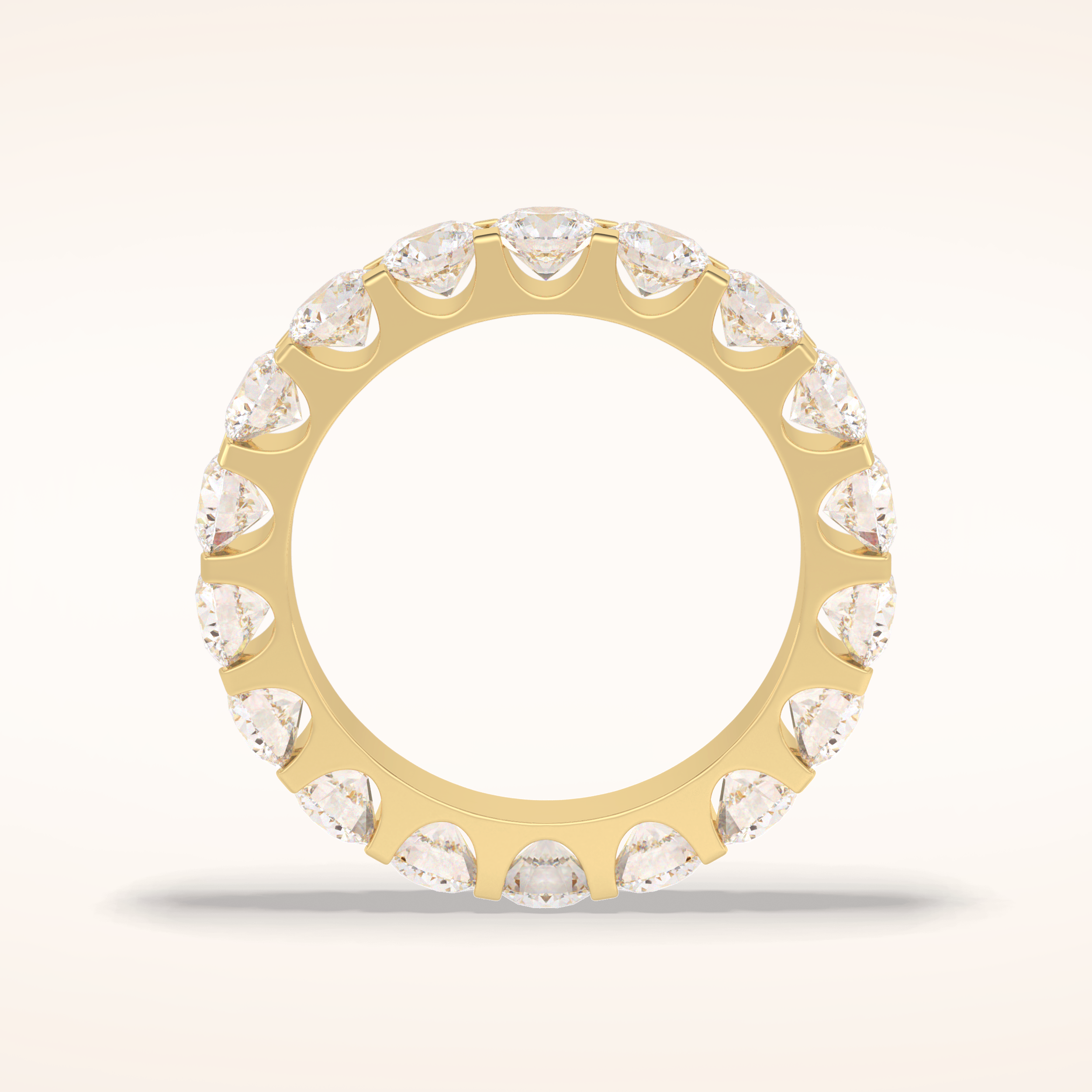 3.03 Round Shaped Moissanite Full Eternity Wedding Band