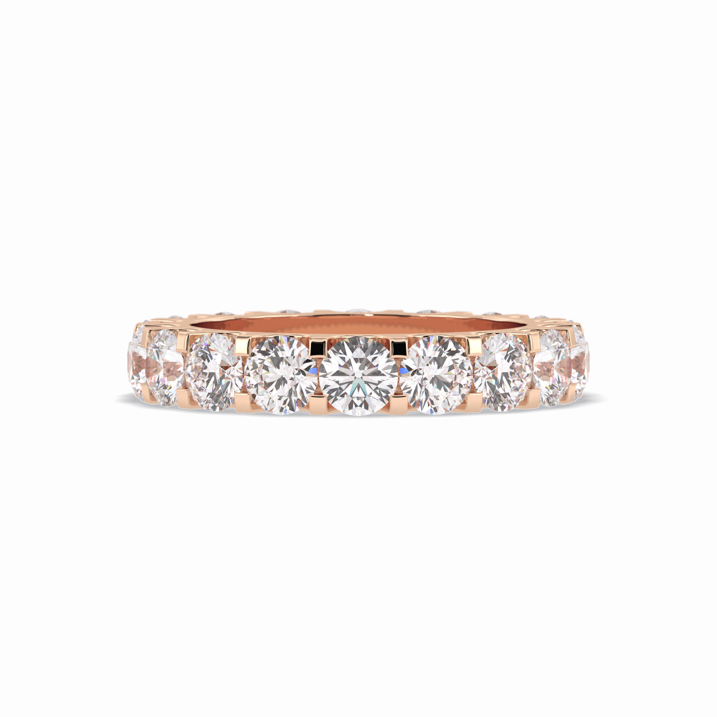 3.03 TCW Round Shape Full Eternity Wedding Band 15
