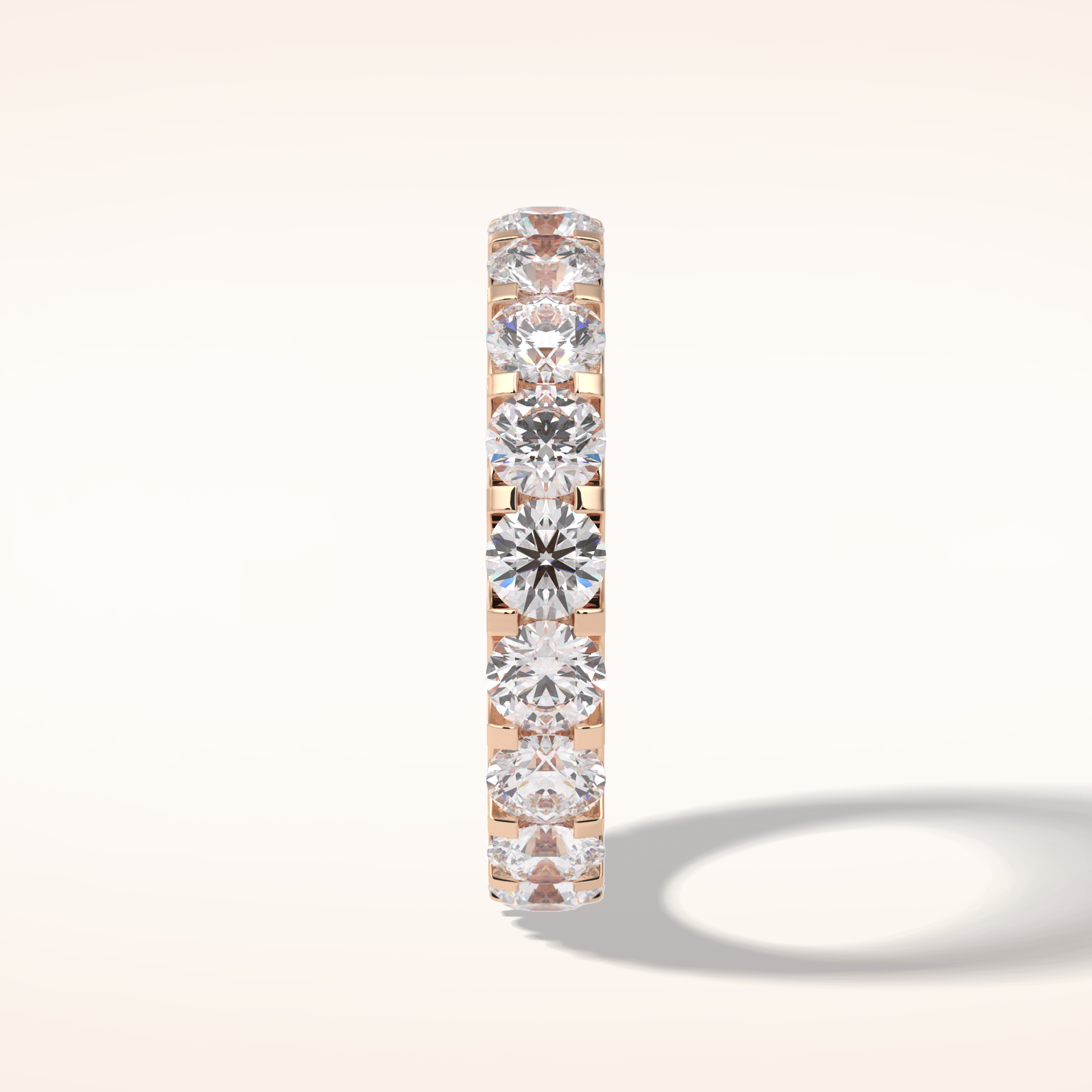 3.03 Round Shaped Moissanite Full Eternity Wedding Band