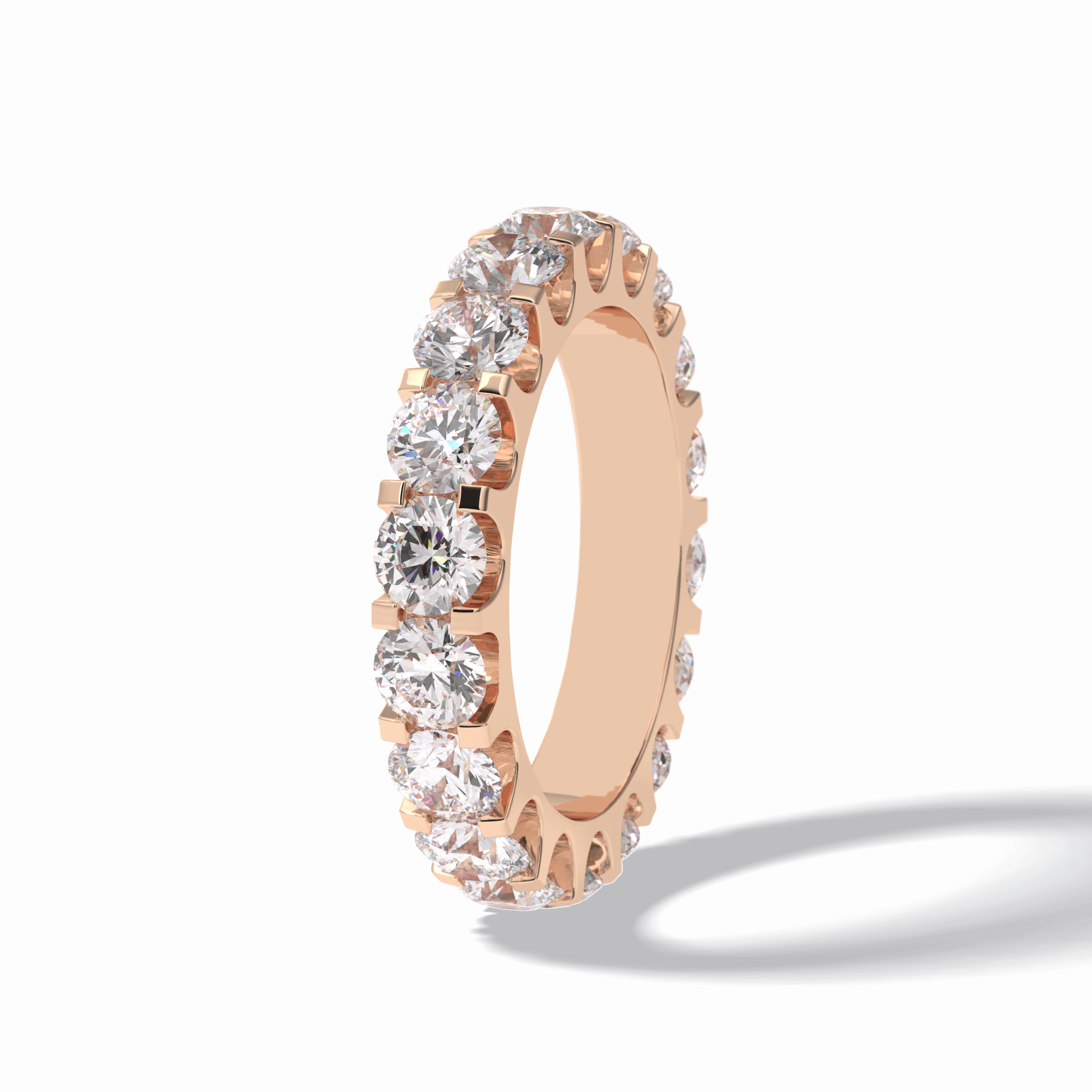 3.03 TCW Round Shape Full Eternity Wedding Band 19