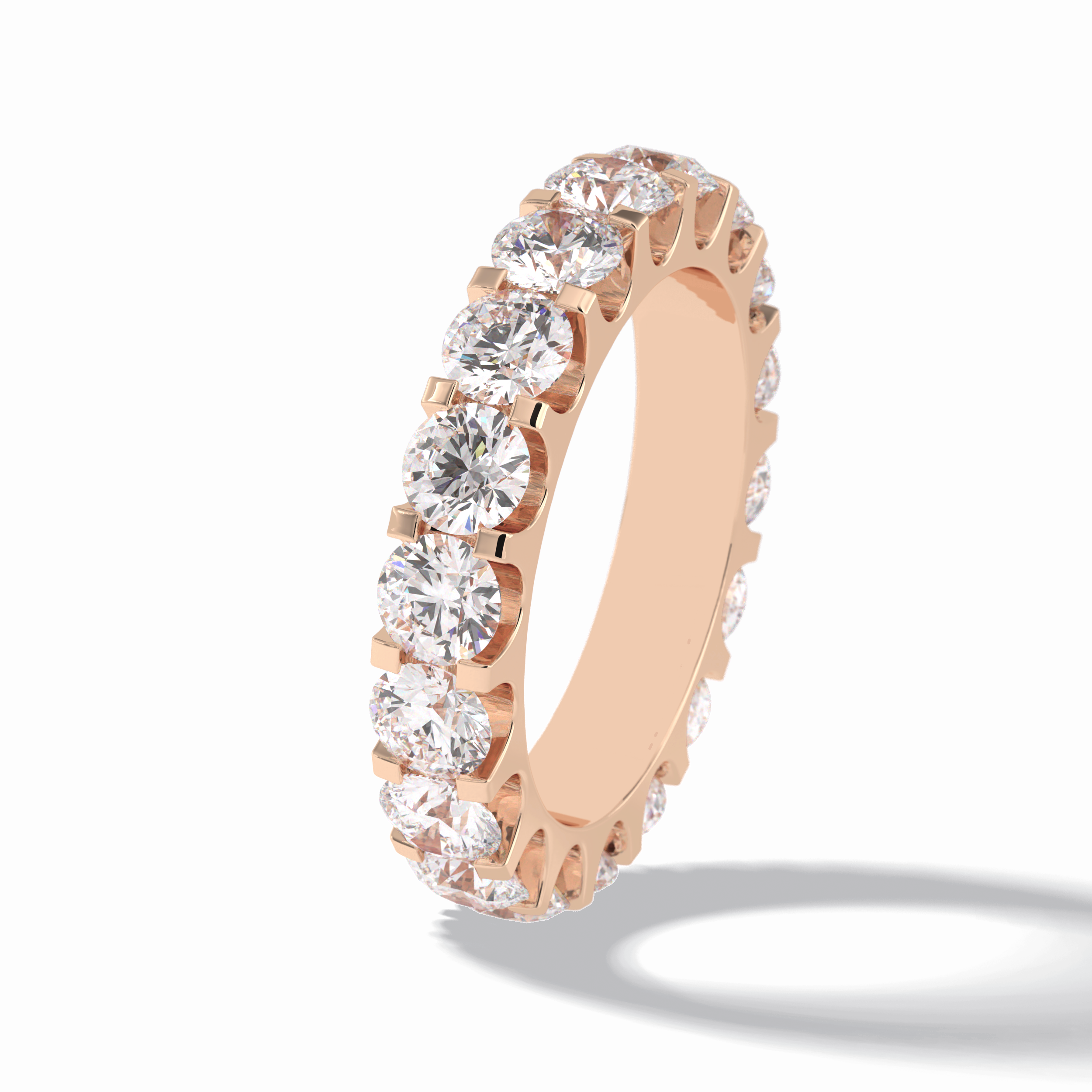 3.03 TCW Round Shape Full Eternity Wedding Band 20
