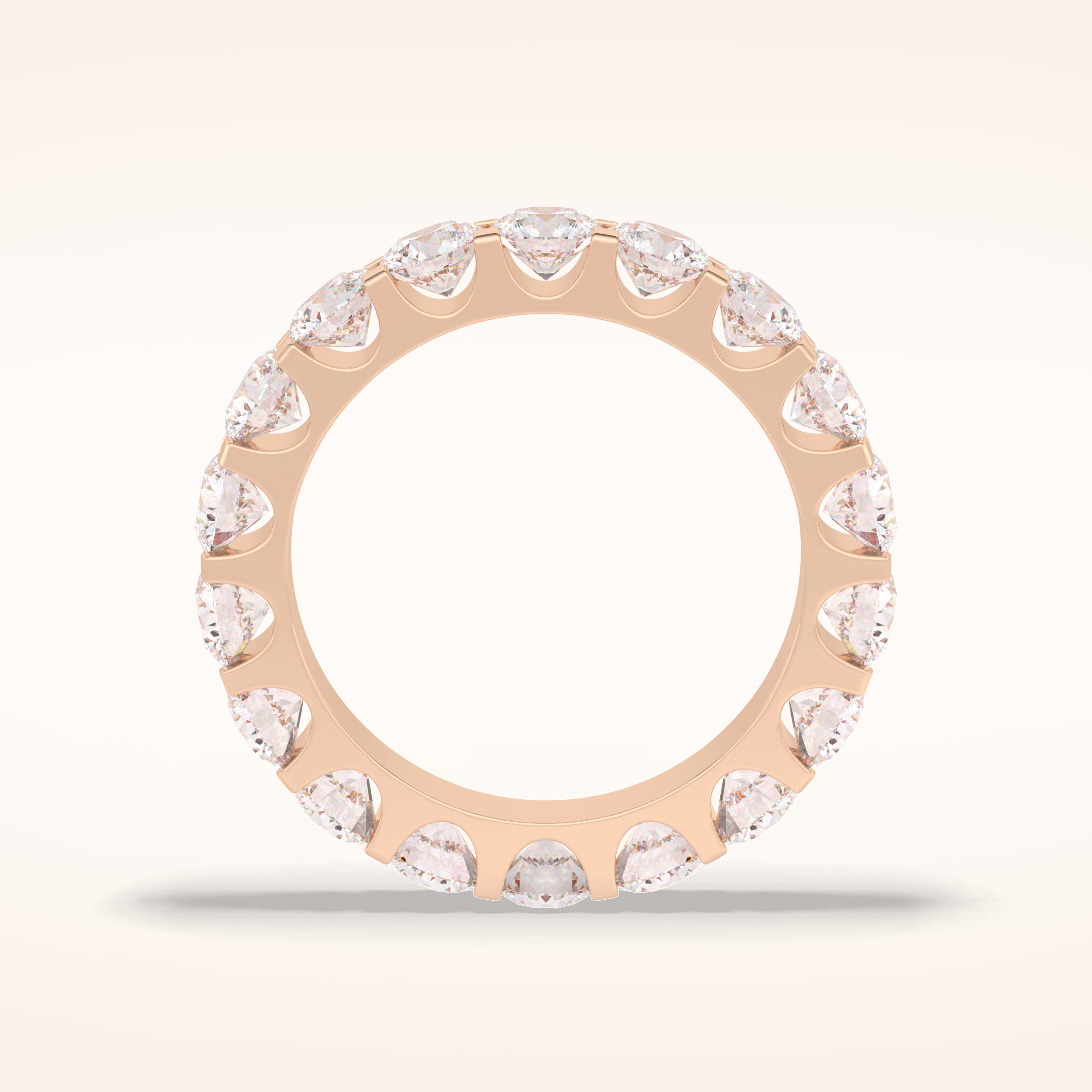 3.03 Round Shaped Moissanite Full Eternity Wedding Band