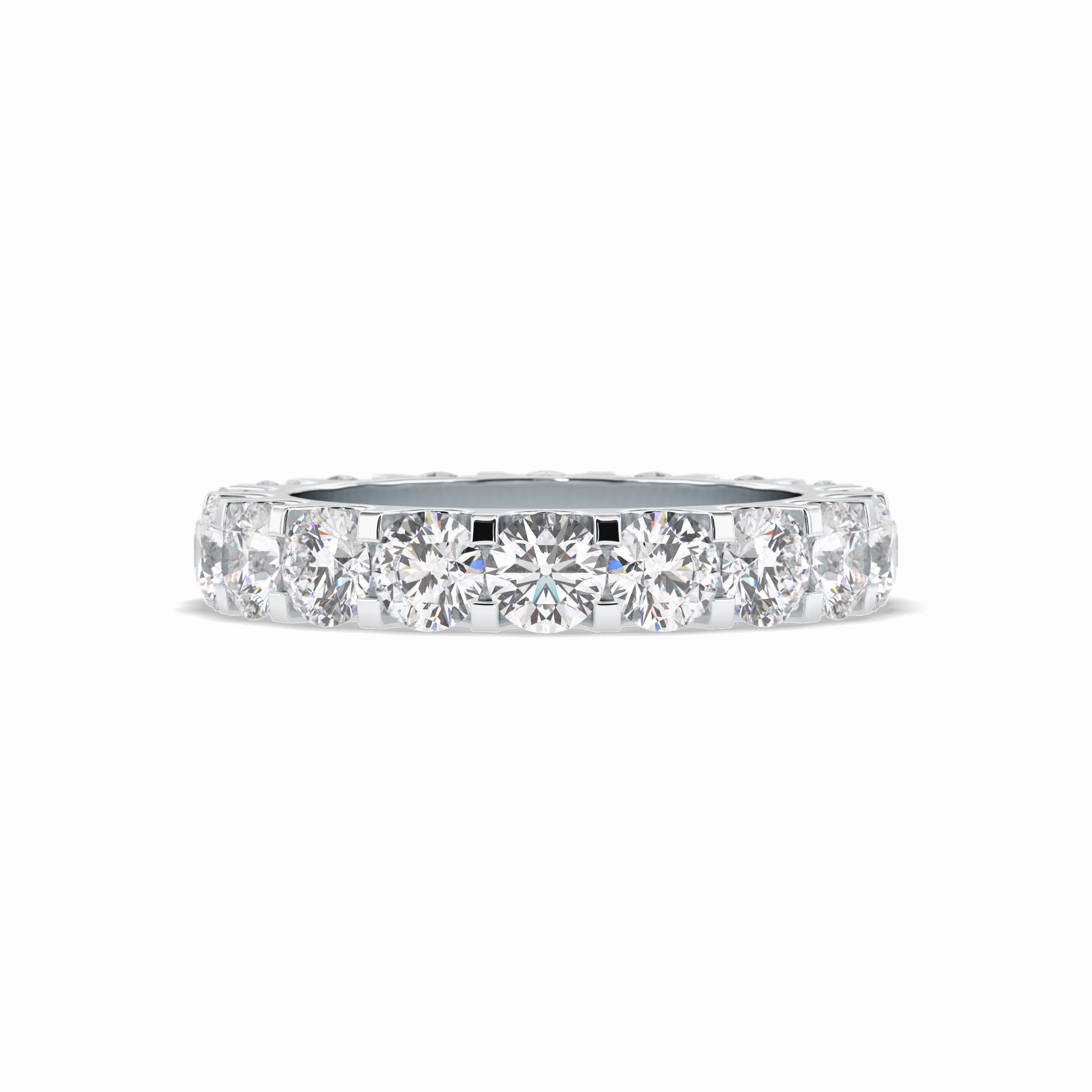 3.03 TCW Round Shape Full Eternity Wedding Band 1