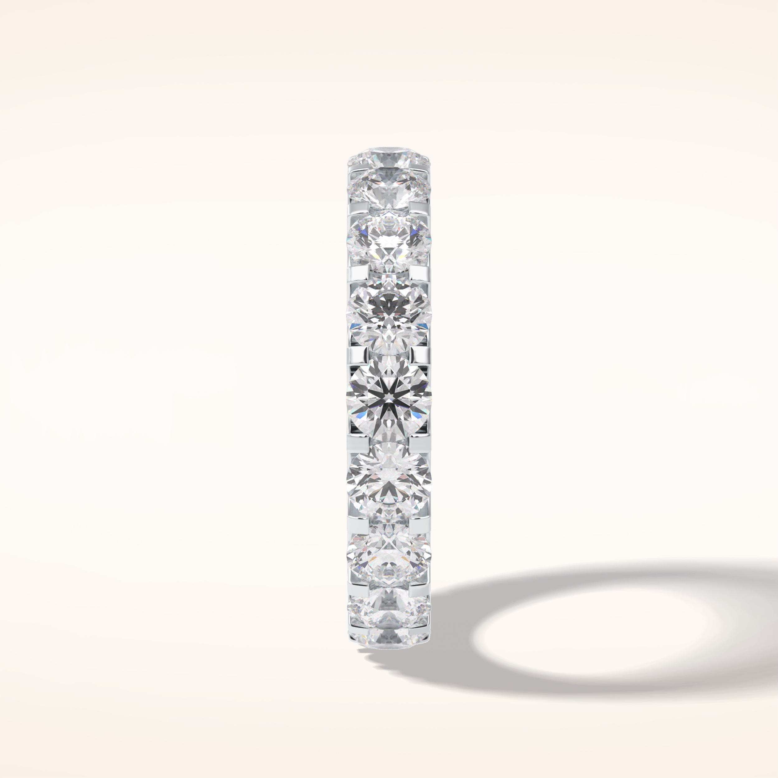 3.03 Round Shaped Moissanite Full Eternity Wedding Band
