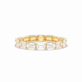 3.27 TCW Emerald Shape Full Eternity Wedding Band 8