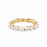 3.27 TCW Emerald Shape Full Eternity Wedding Band 9