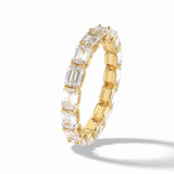 3.27 TCW Emerald Shape Full Eternity Wedding Band 13