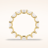 3.27 Emerald Shaped Moissanite Full Eternity Wedding Band