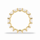 3.27 TCW Emerald Shape Full Eternity Wedding Band 14
