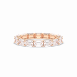 3.27 TCW Emerald Shape Full Eternity Wedding Band 15