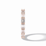 3.27 TCW Emerald Shape Full Eternity Wedding Band 18