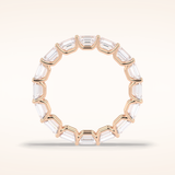3.27 Emerald Shaped Moissanite Full Eternity Wedding Band