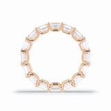 3.27 TCW Emerald Shape Full Eternity Wedding Band 21