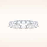3.27 Emerald Shaped Moissanite Full Eternity Wedding Band