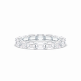 3.27 TCW Emerald Shape Full Eternity Wedding Band 1