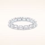 3.27 Emerald Shaped Moissanite Full Eternity Wedding Band