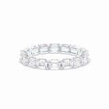 3.27 TCW Emerald Shape Full Eternity Wedding Band 3