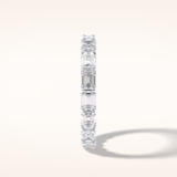 3.27 Emerald Shaped Moissanite Full Eternity Wedding Band
