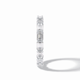 3.27 TCW Emerald Shape Full Eternity Wedding Band 4