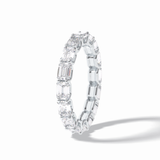 3.27 TCW Emerald Shape Full Eternity Wedding Band 5