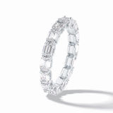 3.27 TCW Emerald Shape Full Eternity Wedding Band 6