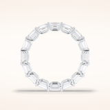 3.27 Emerald Shaped Moissanite Full Eternity Wedding Band