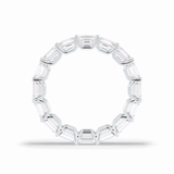 3.27 TCW Emerald Shape Full Eternity Wedding Band 7