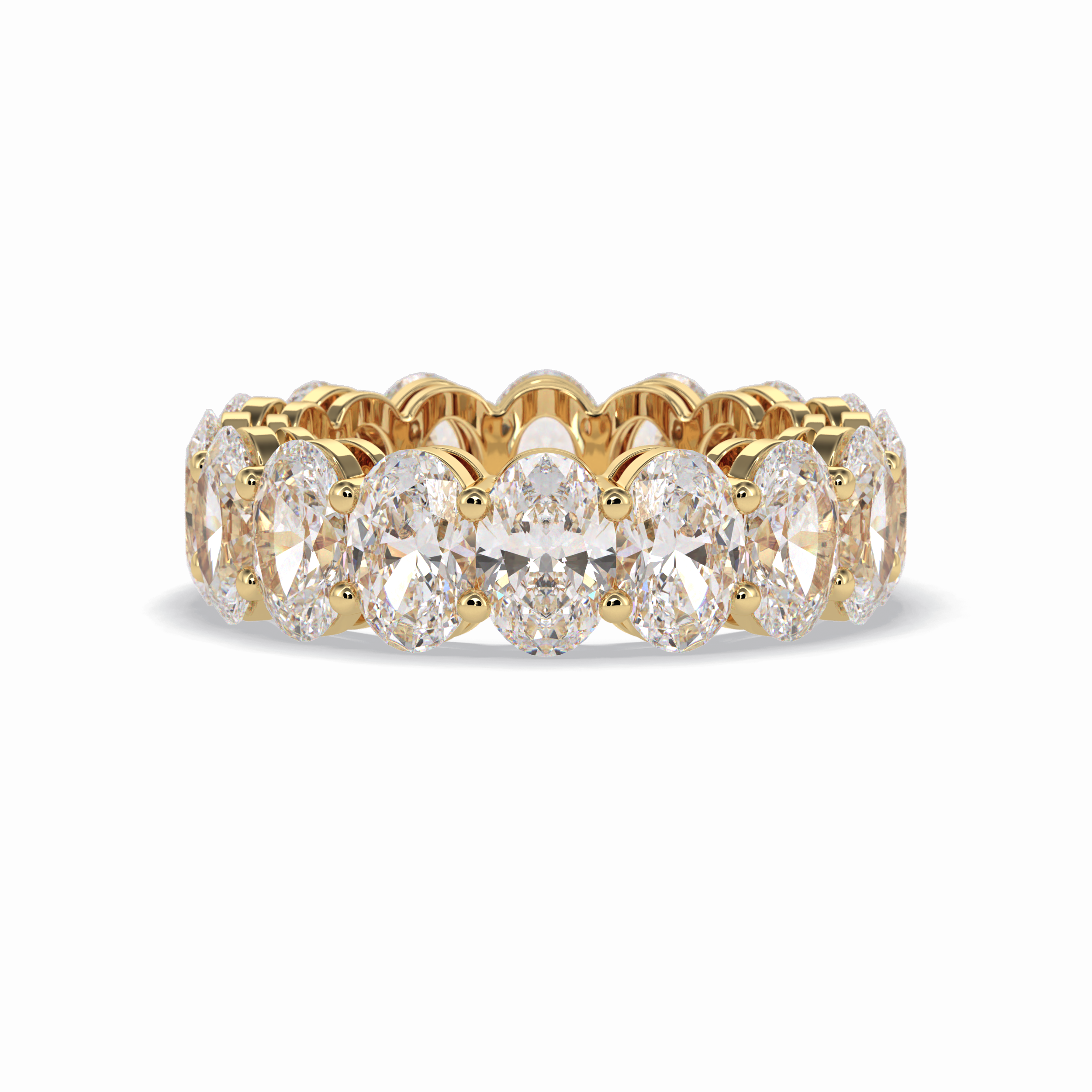 7.99 TCW Oval Style Full Eternity Wedding Band