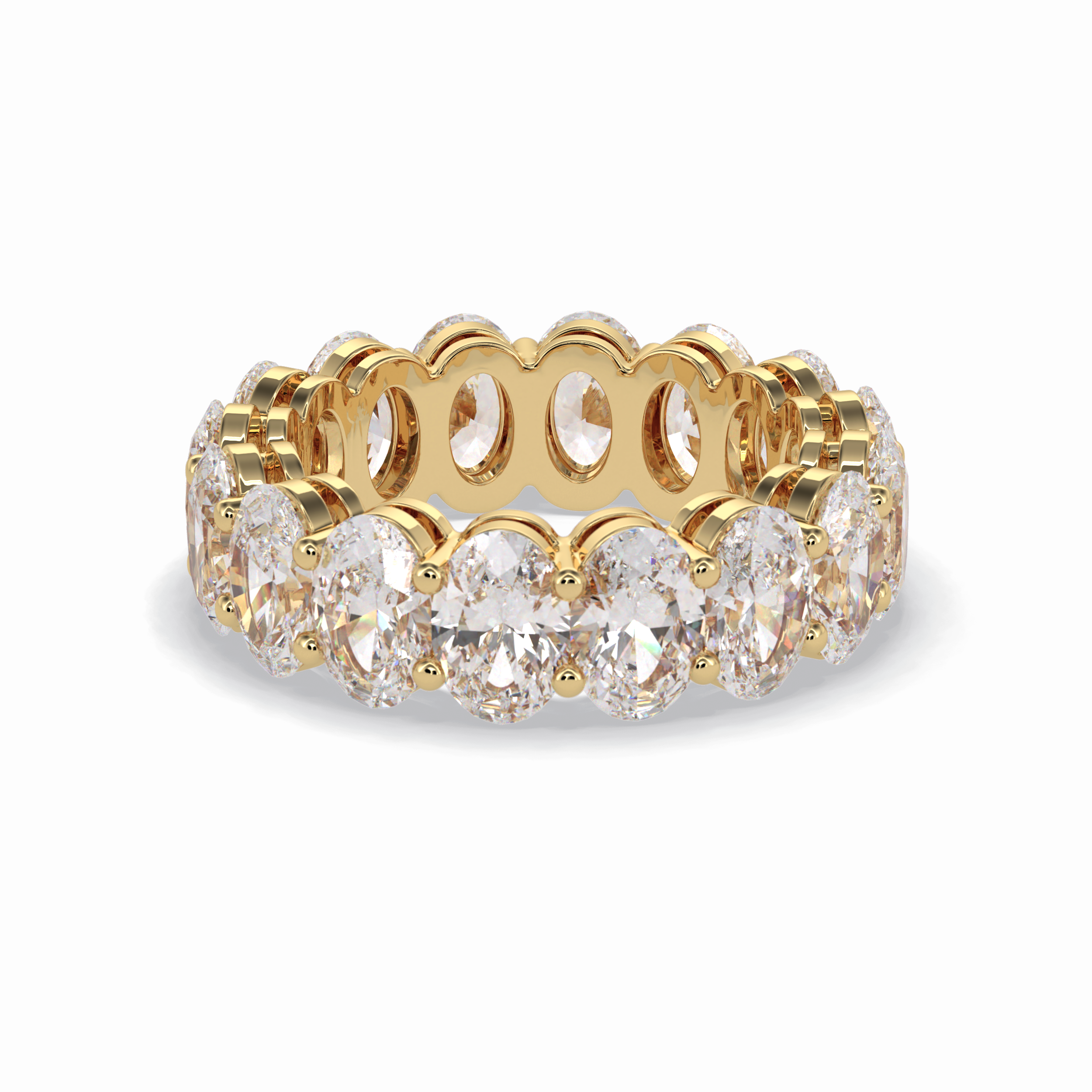 7.99 TCW Oval Style Full Eternity Wedding Band