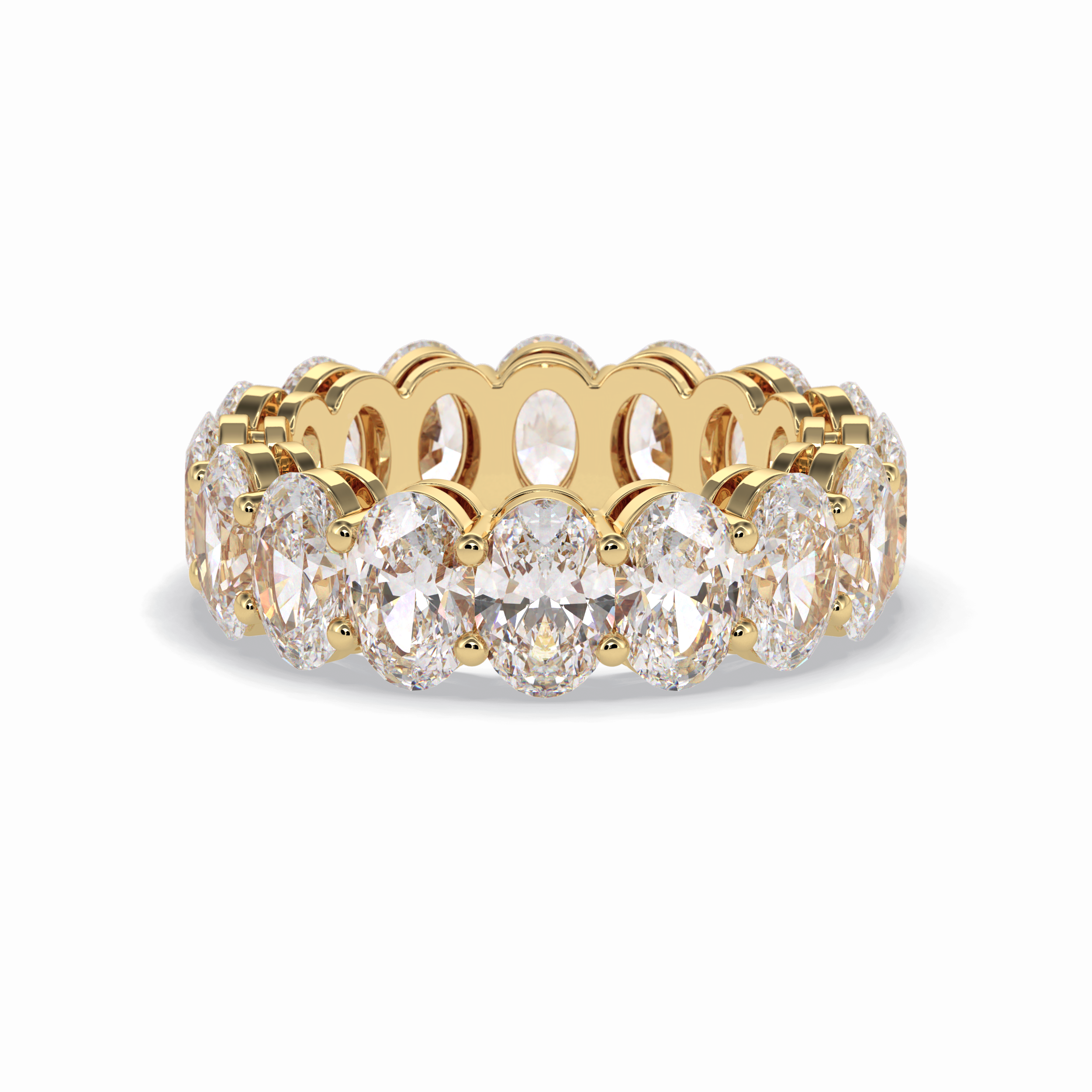 7.99 TCW Oval Style Full Eternity Wedding Band