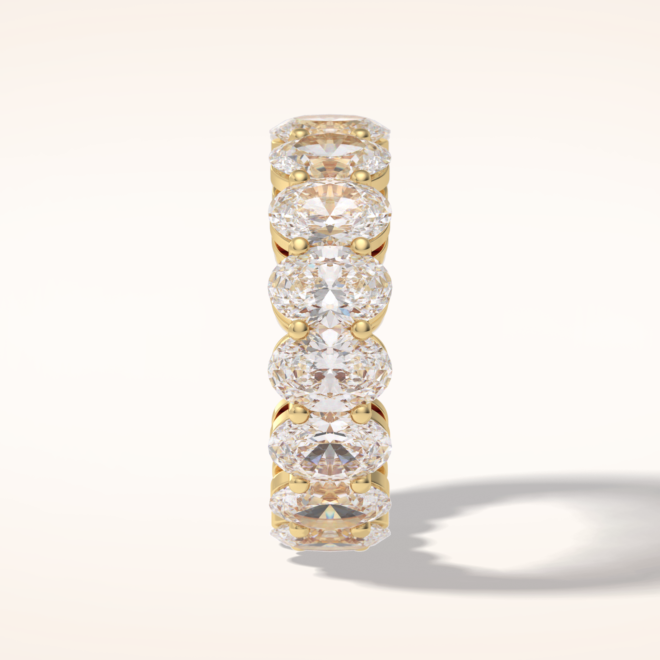 7.99 Oval Shaped Moissanite Full Eternity Wedding Band